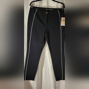 * IVANKA TRUMP navy blue white stripe dress pants